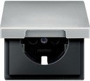 Schneider Electric Merten Artec/Antique MTN2340-4146 Крышка розетки (2P+E, крышка, шторки, стальной)