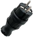 Вилка прямая каучуковая 230В, 2P+PE, 16A, IP44 PROxima