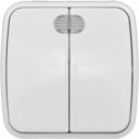 EKF EGV10-123-10 Минск Выключатель 2-клавишный ОП 10А с индикатором белый Basic