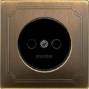 Schneider Electric Merten Artec/Antique MTN2030-4143 Крышка розетки (2P, шторки, латунь)