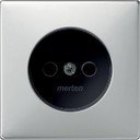 Schneider Electric Merten Artec/Antique MTN2030-4146 Крышка розетки (2P, шторки, стальной)