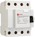 EKF elcb-4-63-30e-sim Устройство защитного отключения УЗО ВД-40 4P 63А/30мА (электронное) Basic