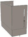 Цоколь верхний с компенсатором (410х300х150) Basic