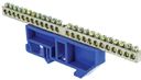 EKF sn1-63-24-d Шина "0" N (6x9мм) 24 отв. никель синий изолятор на DIN-рейку PROxima