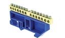 EKF sn0-63-14-d Шина "0" N (6х9мм) 14 отверстий латунь синий изолятор на DIN-рейку PROxima