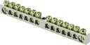 EKF sn1-63-14 Шина PEN "ноль-земля" (6x9мм) 14 отв. никель крепеж по центру PROxima