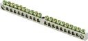 EKF sn1-63-20 Шина PEN "ноль-земля" (6x9мм) 20 отв. никель крепеж по центру PROxima