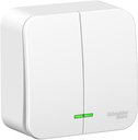 Schneider Electric Blanca BLNVA065121 Выключатель 2-клавишный (6 А, в сборе, о/у, с подсветкой, белый)