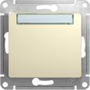 Schneider Electric Glossa GSL000219 Кнопка Н.О. (10 А, поле для надписи, под рамку, скрытая установка, бежевый)
