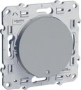 Schneider Electric Odace S53R221 Выключатель 2-клавишный (10 А, под рамку, с/у, с подсветкой, алюминий)