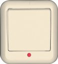 Schneider Electric Прима VA1U-111-SI Выключатель одноклавишный (10 А, индикация, IP20, в сборе, открытая установка, белый)