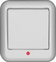 Schneider Electric Прима VA1U-111I-B Выключатель 1-клавишный (10 А, в сборе, о/у, с подсветкой, белый)