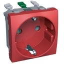 Schneider Electric Altira ALB45288 Розетка одинарная с заземляющим контактом (16 А, IP20, под рамку, скрытая установка, шторки, красная)