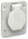 Schneider Electric PratiKa PKS61G Розетка стационарная 2P+PE (10/16А, 250В, IP54, винты сзади)