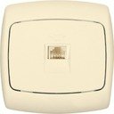 Schneider Electric Рондо RT-4AM-SI Розетка телефонная (RJ11, в сборе, скрытая установка, слоновая кость)