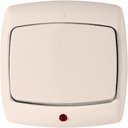 Schneider Electric Рондо S66-004-SI Переключатель одноклавишный (6 А, индикация, в сборе, с/у, слоновая кость)