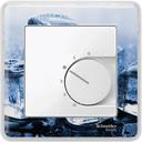 Merten M-Elegance/M-Plan MTN534719 Терморегулятор поворотный (5 А, 230 В, под рамку, с/у, полярно-белый)