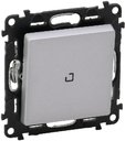 Legrand Valena Life 752312 Выключатель кнопочный (подсветка, 6 А, под рамку, возм. накладного монтажа, с/у, алюминий)