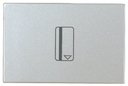 ABB Zenit 2CLA221450N1301 Выключатель для ключ-карты (16А, задержка отключ. 5-90 сек., подсветка, с/у, серебро)