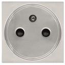 ABB Zenit 2CLA228700N1301 Розетка с заземляющим контактом и шторками (франц. стандарт, 16 А, под рамку, скрытая установка, серебро)