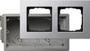 Gira E22 2882203 Монтажный набор заподлицо (рамка + коробка, 2 поста, алюминий)