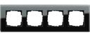 Gira Esprit Glass C 0214505 Рамка 4-постовая (черное стекло)