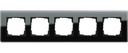 Gira Esprit Glass C 0215505 Рамка 5-постовая (черное стекло)