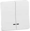 Schneider Electric Mureva Клавиша двойная MUR39205 (с линзой индикации, белый)