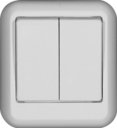 Schneider Electric Прима VA5U-214M-BI Выключатель 2-клавишный (10 А, в сборе, о/у, белый)