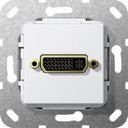 Gira System55 564403 Розетка DVI (24+5) переходник (DVI, под рамку, скрытая установка, белая глянцевая)
