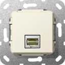 Gira System55 569501 Розетка компьютерная переходник (RJ45, под рамку, скрытая установка, кремовая глянцевая)