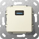 Gira System55 568301 Розетка USB (USB, под рамку, скрытая установка, кремовая глянцевая)
