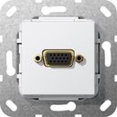 Gira System55 565203 Розетка VGA переходник (VGA, под рамку, скрытая установка, белая глянцевая)