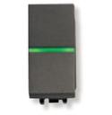 ABB Zenit 2CLA210450N1801 Кнопка с Н.О. контактом 1 модуль (16 А, подсветка, под рамку, скрытая установка, антрацит)