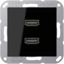 Jung MAA1133SW Розетка информационная (2хHDMI, под рамку, скрытая установка, черная)