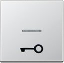 Jung A500 A590T1KOAL Клавиша одиночная с линзой (символ "ключ", алюминий)