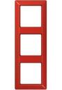 Jung AS500 AS583BFRT Рамка 3-постовая (универсальная, ударопрочная, красная)