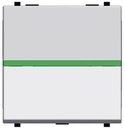 ABB Zenit 2CLA220450N1301 Кнопка с Н.О. контактом 2 модуля (16 А, подсветка, под рамку, скрытая установка, серебристый)