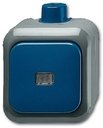ABB Busch-Duro 2000 WDI 2CKA001084A0805 Переключатель одноклавишный перекрестный (16 А, IP66, подсветка, в сборе, о/у, серый, синий)