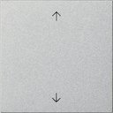 Gira System55 536126 Клавиша одиночная ("стрелки", алюминий)