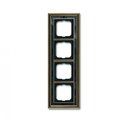ABB BJE Династия 2CKA001754A4598 Рамка 4-ая (античная латунь/черная роспись)