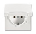 ABB Allwetter 2CKA002064A0292 Розетка SCHUKO (16 А, под рамку, скрытая установка, з/к, шторки, крышка, слоновая кость)