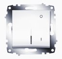 ABB Cosmo 619-010200-236 Выключатель одноклавишный двухполюсный (10 А, под рамку, скрытая установка, подсветка, белый)