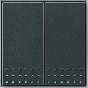 Gira TX_44 012567 Выключатель двухклавишный с самовозвратом (10 А, под рамку, скрытая установка, антрацит)