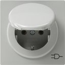 Gira S-Color 045442 Розетка SCHUKO с заземляющим контактом (16 А, крышка, под рамку, скрытая установка, серая)