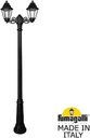 Fumagalli Ricu Bisso/Anna 2L E22.157.S20.AXF1R Светильник садовый с 2 фонарями 2340 мм (корпус черный, плафон прозрачный)