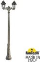 Fumagalli Ricu Bisso/Anna 2L E22.157.S20.BXF1R Светильник садовый с 2 фонарями 2340 мм (корпус античная бронза, плафон прозрачный)
