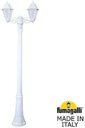 Fumagalli Ricu Bisso/Anna 2L E22.157.S20.WYF1R Светильник садовый с 2 фонарями 2340 мм (корпус белый, плафон опал)