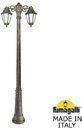 Fumagalli Ricu Bisso/Anna 2L Dn E22.157.S20.BYF1RDN Светильник садовый с 2 фонарями 2130 мм (корпус античная бронза, плафон опал)