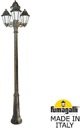 Fumagalli Ricu Bisso/Anna 2+1 E22.157.S31.BYF1R Светильник садовый с 4 фонарями 2480 мм (корпус античная бронза, плафон опал)